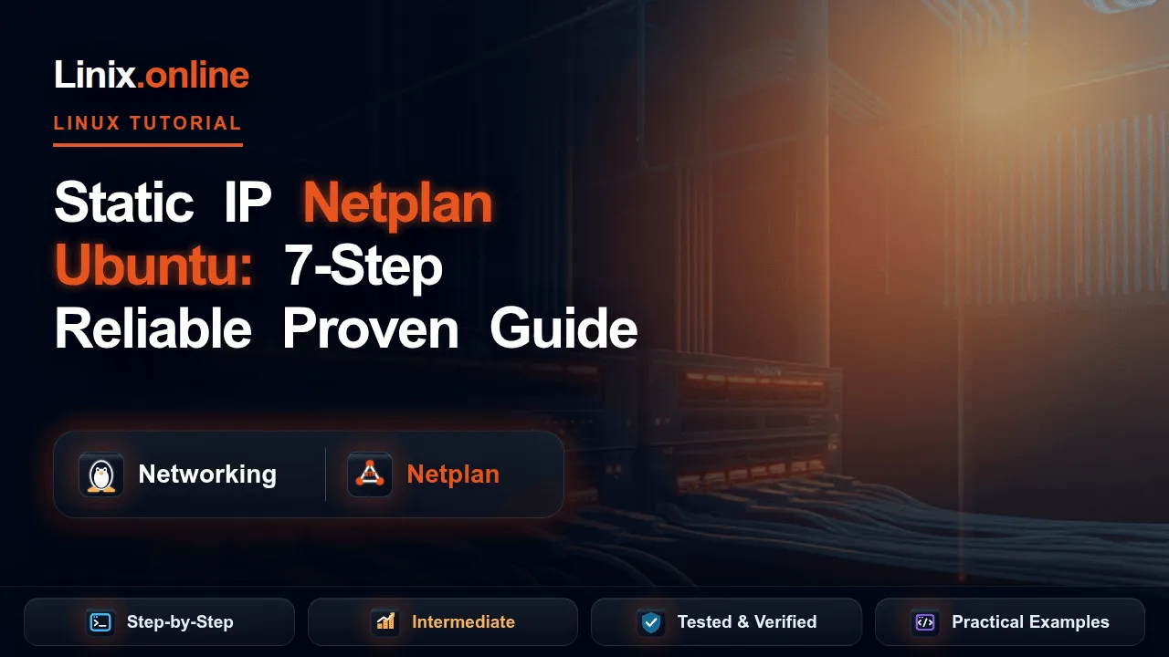 Static IP Netplan Ubuntu tutorial