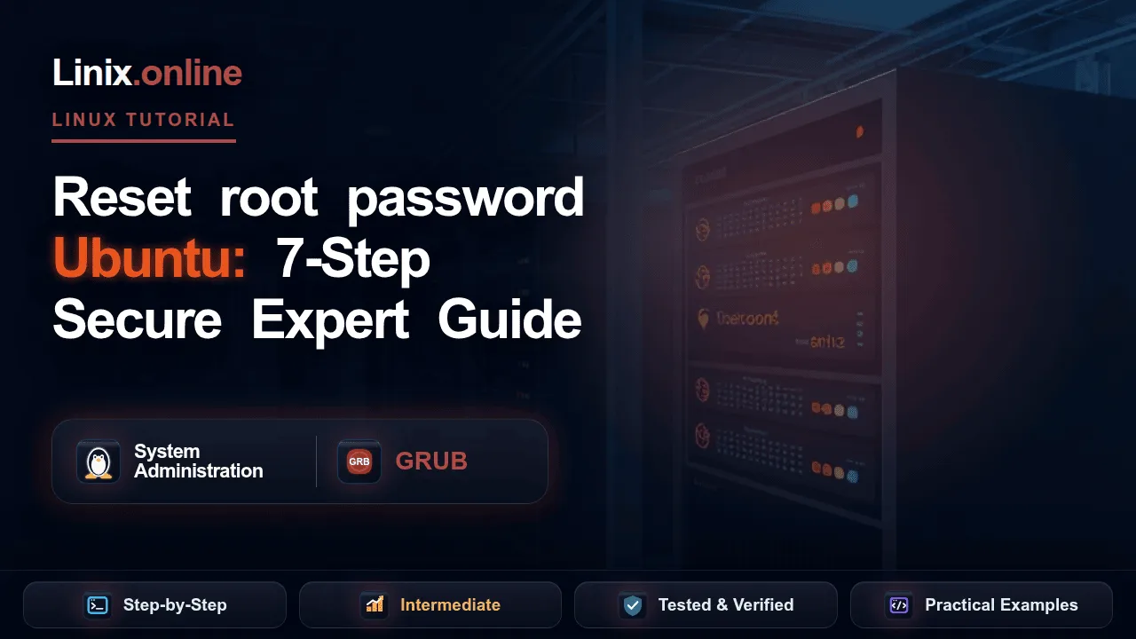 Reset root password Ubuntu tutorial
