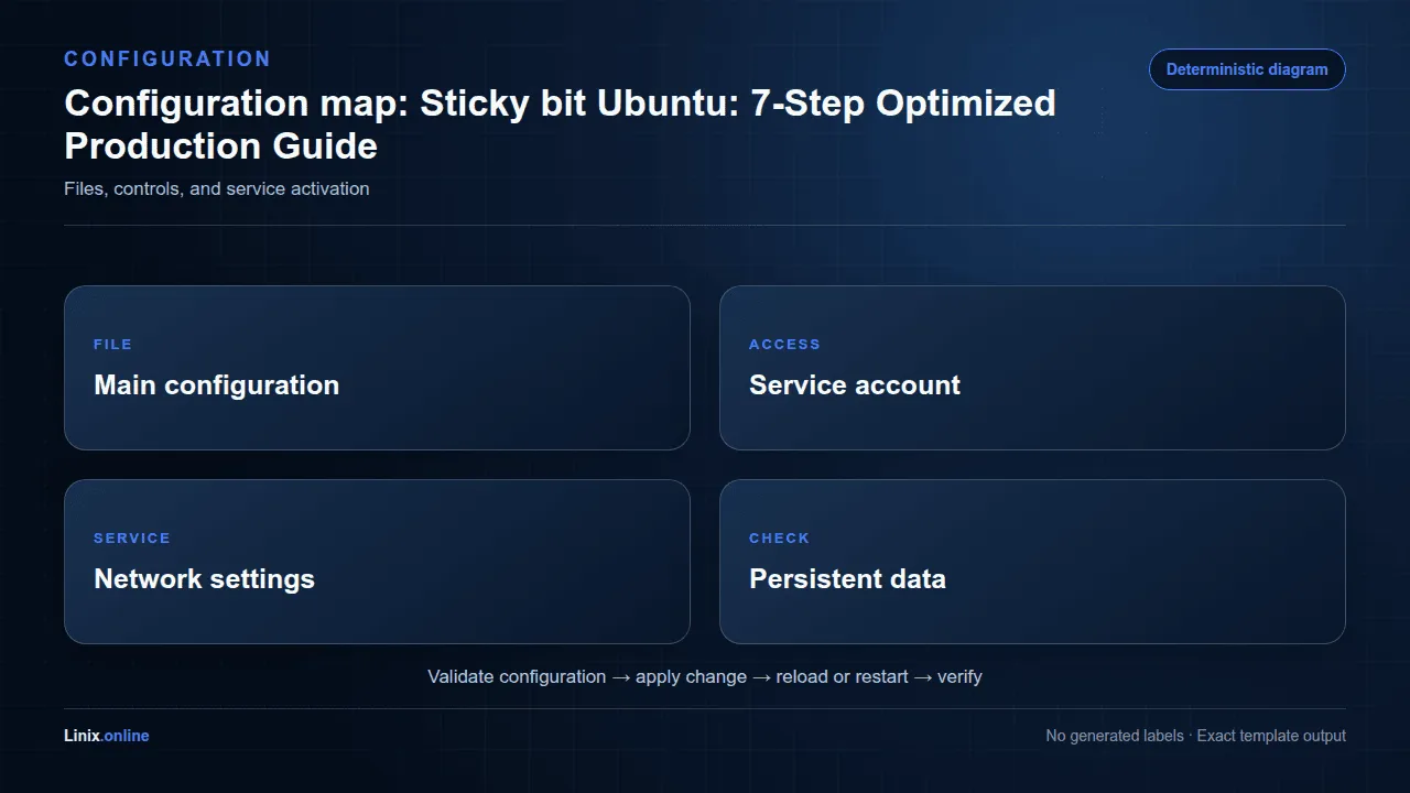 Configuration map diagram for Sticky bit Ubuntu: 7-Step Optimized Production Guide